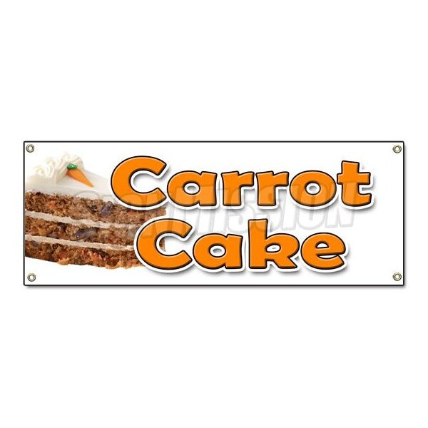 CARROT CAKE BANNER SIGN carrots sweet cake cream cheese raisins icing cupcake